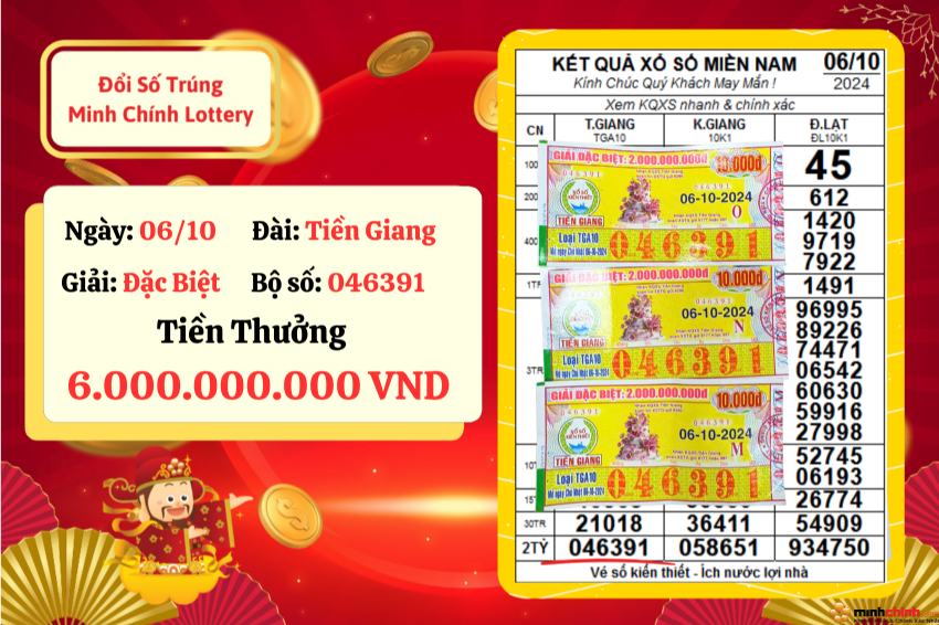 3 Vé Kiến Thiết Đặc Biệt Đầu Tháng 10 Minh Chính Lottery